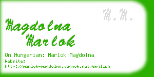 magdolna marlok business card